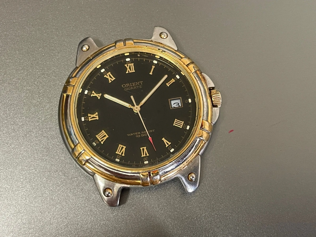 Orient vintage men watch quartz diver C7709K all steel eBay