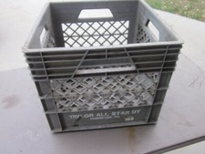 GRAY Plastic Storage Milk Crate 12 X 12 X 11 TAYLOR ALL STAR DY. AMBRIDGE PA.