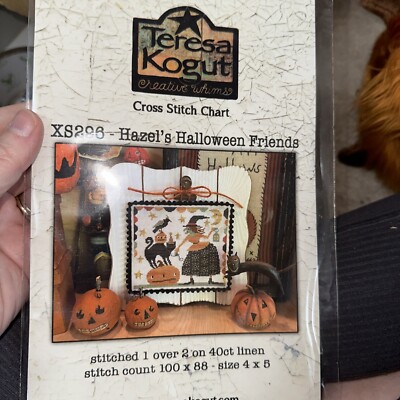 Brandneu Teresa Kogut XS296 Hazel s Halloween Freunde Kreuzstichkarte
