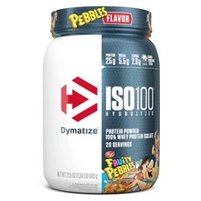 Dymatize ISO100 Hydrolyzed Whey Isolate Protein Powder, Fruity Pebbles, 20 Serv