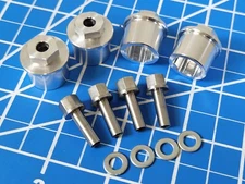 New Tamiya 2 Pairs 15mm Aluminum Wheel Hub Spacer Extender Widener1/10 12mm Hex