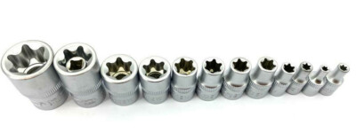 KS TOOLS Torx-E-Stecknuss-Satz 13-tlg E4-E24  E-Profil Steckschlüssel