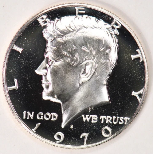1970 S Kennedy Half Dollar Proof Gem 40% Silver Frosty Coin B39