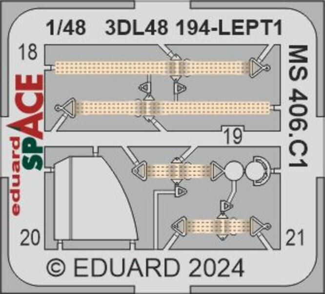 Eduard Accessories 3DL48194 - 1:48 MS 406.C1 SPACE - New