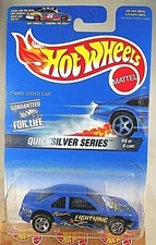 1997 Hot Wheels #548 Quicksilver Series 4/4 T-BIRD STOCK CAR Blue Bare-Base w5Sp