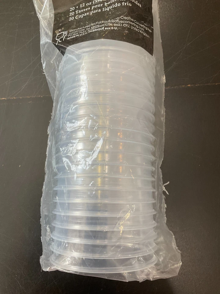 Clear Plastic Cups 12oz Touch of Color 20ct - Image 2 of 2