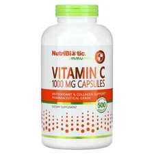 2 X NutriBiotic, Immunity, Vitamin C, 1,000 mg, 500 Capsules
