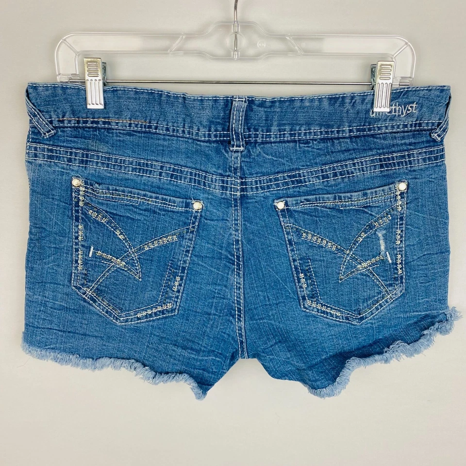 Amatista lavado claro juniors 13 bordados acento tribal laterales dobladillos con flecos Foto 4 de 4