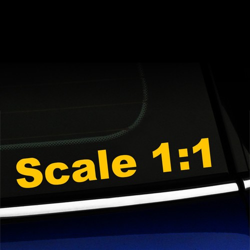Scale 1:1 - Funny Sticker Decal for MINI Cooper Smart Fiat - You choose color! - Picture 8 of 26
