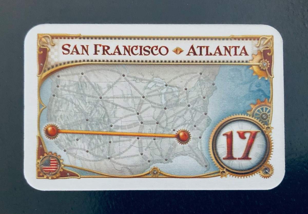Ticket To Ride | San Fransisco - Atlanta Destination Ticket Card