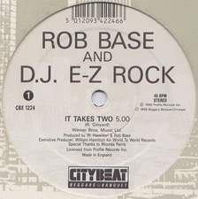 Rob Base  DJ E-Z Ro - It Takes Two - Used Vinyl Record 12 - 92 - Y5628z