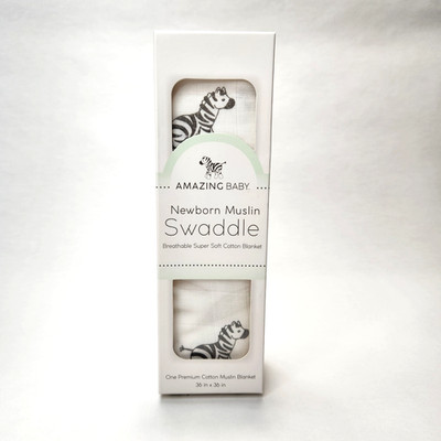 2021 Swaddle Designs Amazing Baby Newborn Muslin Swaddle Cotton Blanket Zebra