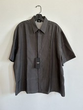 Fendi Grey Silk Short Sleeve Camp Style Shirt NWT Size L 42