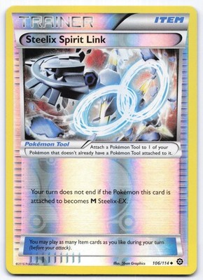 Steelix Spirit Link 106/114 Steam Siege Reverse Holo Uncommon Pokemon Card LP