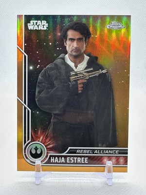 Haja Estree 2022 Topps Chrome Star Wars #13 Orange Refractor Rebel Alliance /25