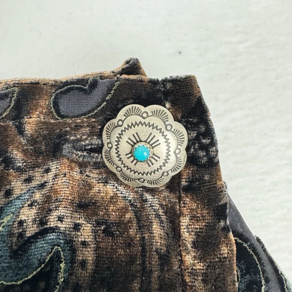 Tasha Polizzi Velvet Burnout Maxi Wrap Skirt M Western Fairy Whimsigoth Paisley - Image 4 of 4