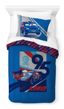 Cars 2 "Race is on" Kids 2pc Reversible Twin/Full Comforter Set-W182679126525