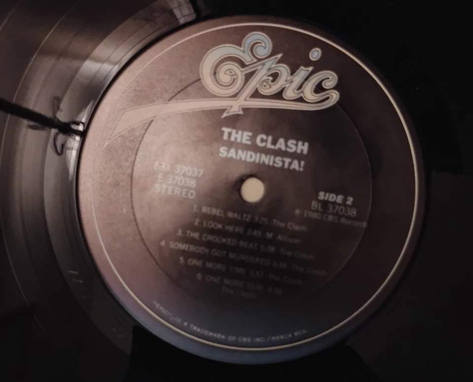 THE CLASH Sandinista! 1980 1st US Pressing E3X 37037 3XLP W/Lyric Poster VG+ Foto 4 de 4