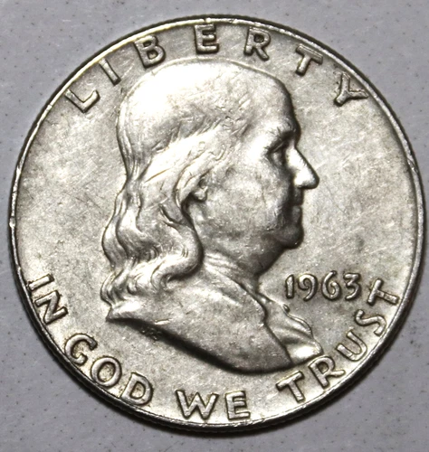 1963-D Franklin Half Dollar - 90% Silver - Extra Fine - #0914EB