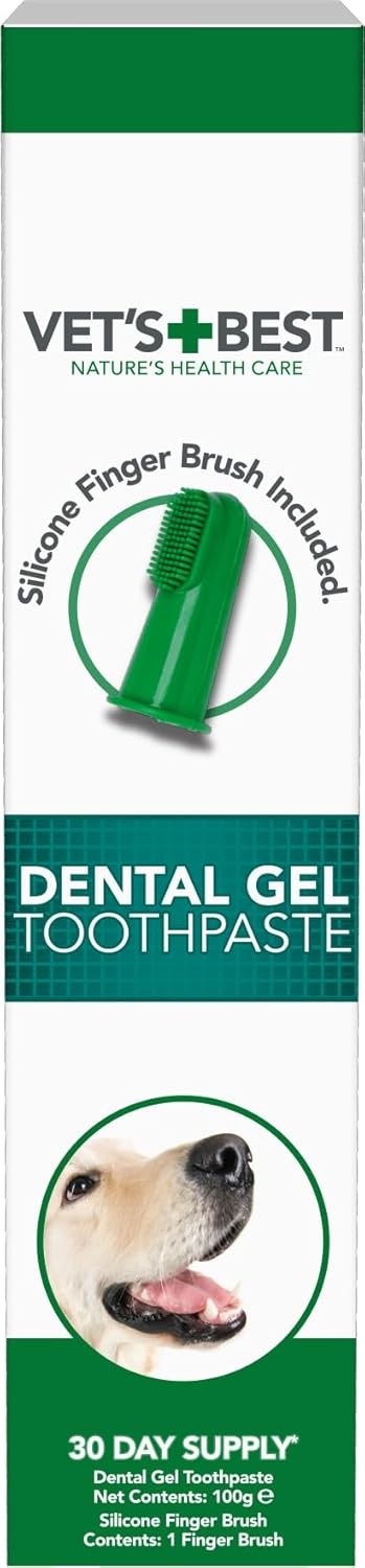 Vet's Best Dental Gel Toothpaste for Dogs | Reduces Plaque & Freshens Breath 10