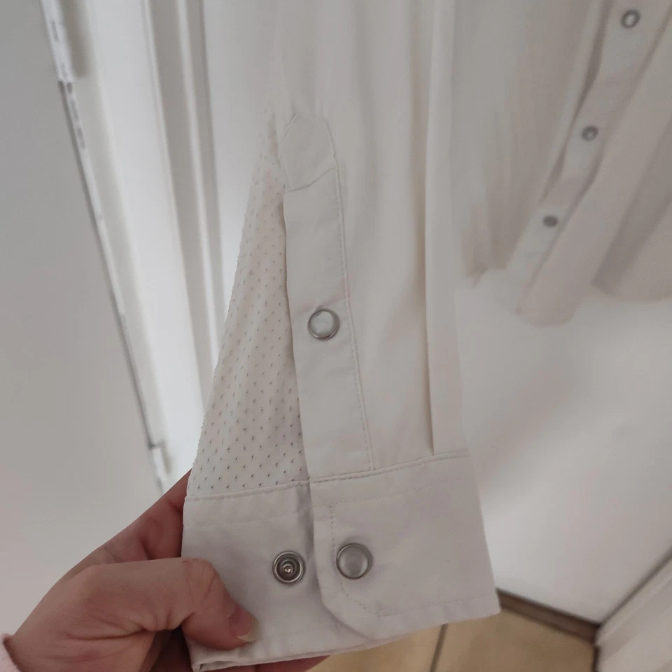 Poncho de hombre AG manga larga perla camisa con botones a presión talla M Foto 4 de 4