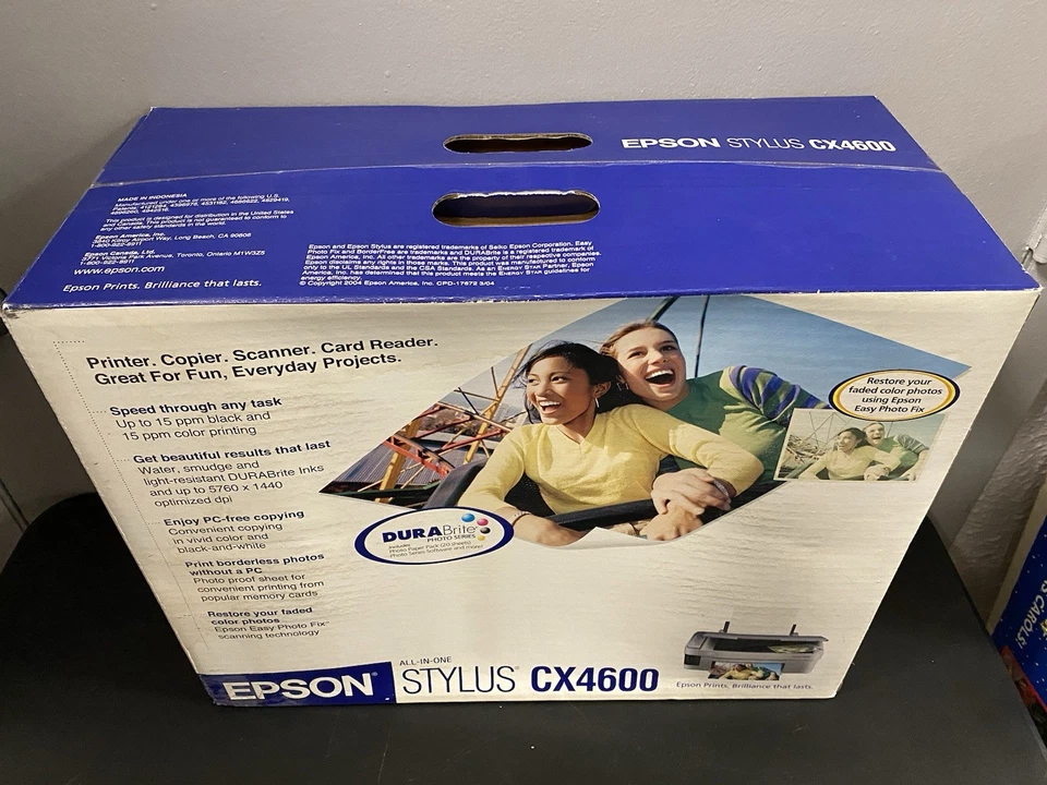 Epson Stylus CX4600 All-in-One Color Inkjet Printer Print Copy Scan Card Reader - Image 3 of 4