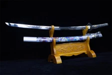Japanese samurai sword cold weapon integrated high manganese steel forging