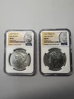 PAIR of 2024 Morgan & Peace Silver Dollars - NGC MS 69 - Early Release Label