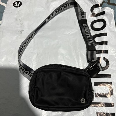 Lululemon Everywhere Belt Bag 1L Black with White Wordmark