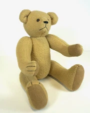 Fully Jointed Bear Handcrafted Karen Searle Wool Felt With Stitched Details VTG
