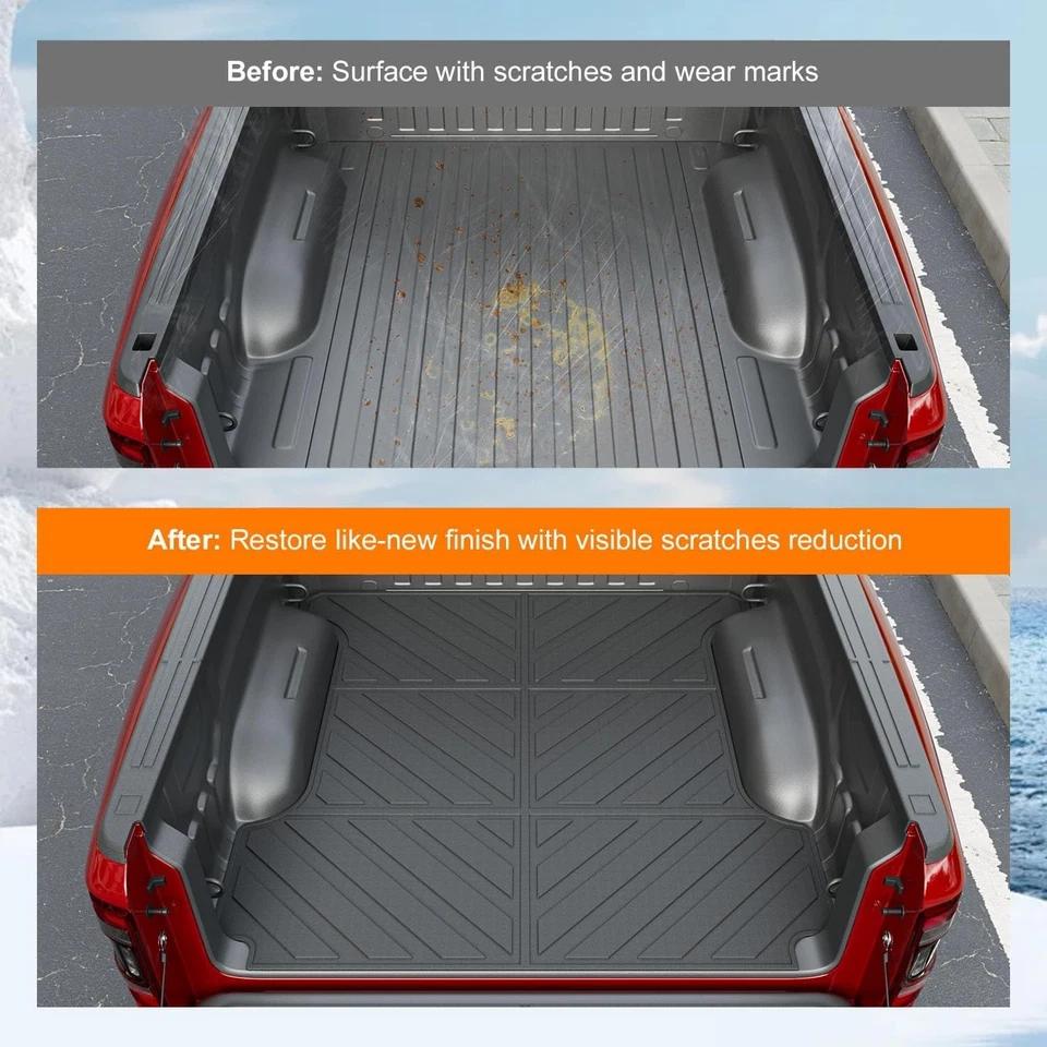 For 2019-2025 Dodge Ram 1500 Truck Bed Rail Caps Truck Bed Mat Tailgate Mat Foto 3 de 4