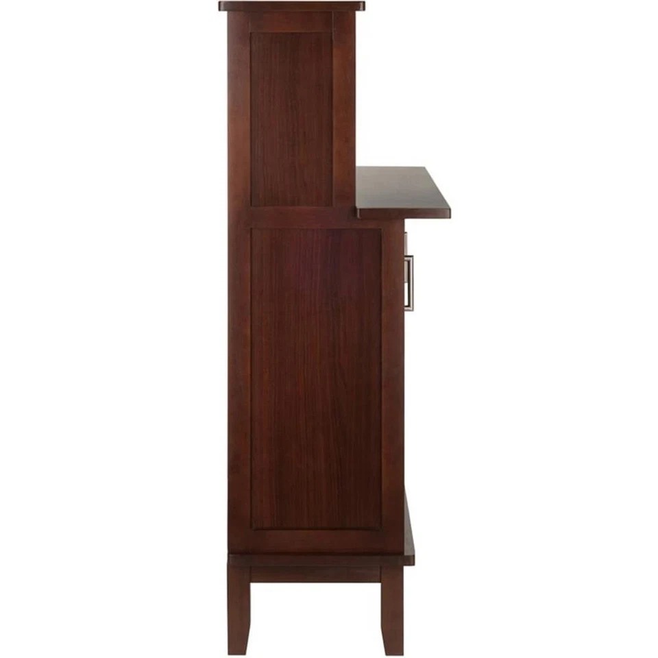 Winsome Beynac Transitional barra de vinos casera de madera maciza en capuchino Foto 4 de 4