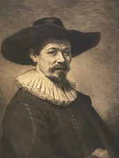 WALTNER Charles after REMBRANDT, "Le Goreur" - 19th century engraving