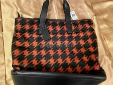 Coach XI Houndstooth Tote Bag, New W/ Tag
