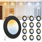 12 Pack 5/6 Inch LED Can Recessed Lighting Dimmable 5CCT 12W 1100LM Ultra-Thin