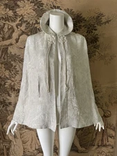 Vintage 1940s Cape Art Deco Silver & White Wedding