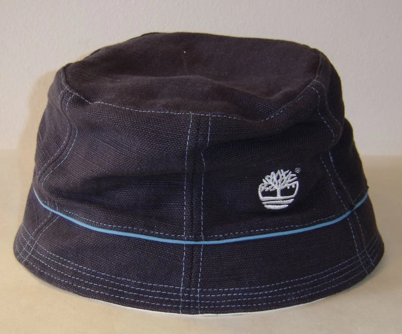 🎁 VINTAGE Timberland Bucket Fishing Hat 🆕 Cap Blue Beige Large Caps Fitted 🎁 - Image 2 of 4