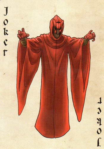 rare mint "bicycle type - ghostly red figure" joker playing card