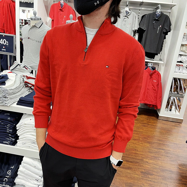 Trend 2 15ポンド NWT Mens Tommy Hilfiger Cotton Quarter Zip Sweater XS | eBay