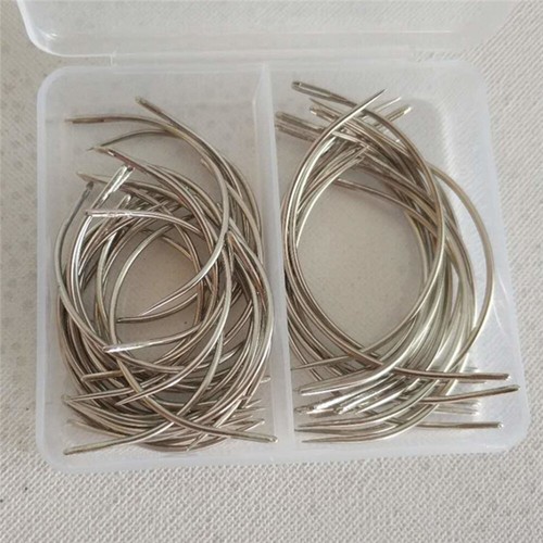 70 Pcs Wig Bend Needle Handmade Curved Pin Simple T-Pins