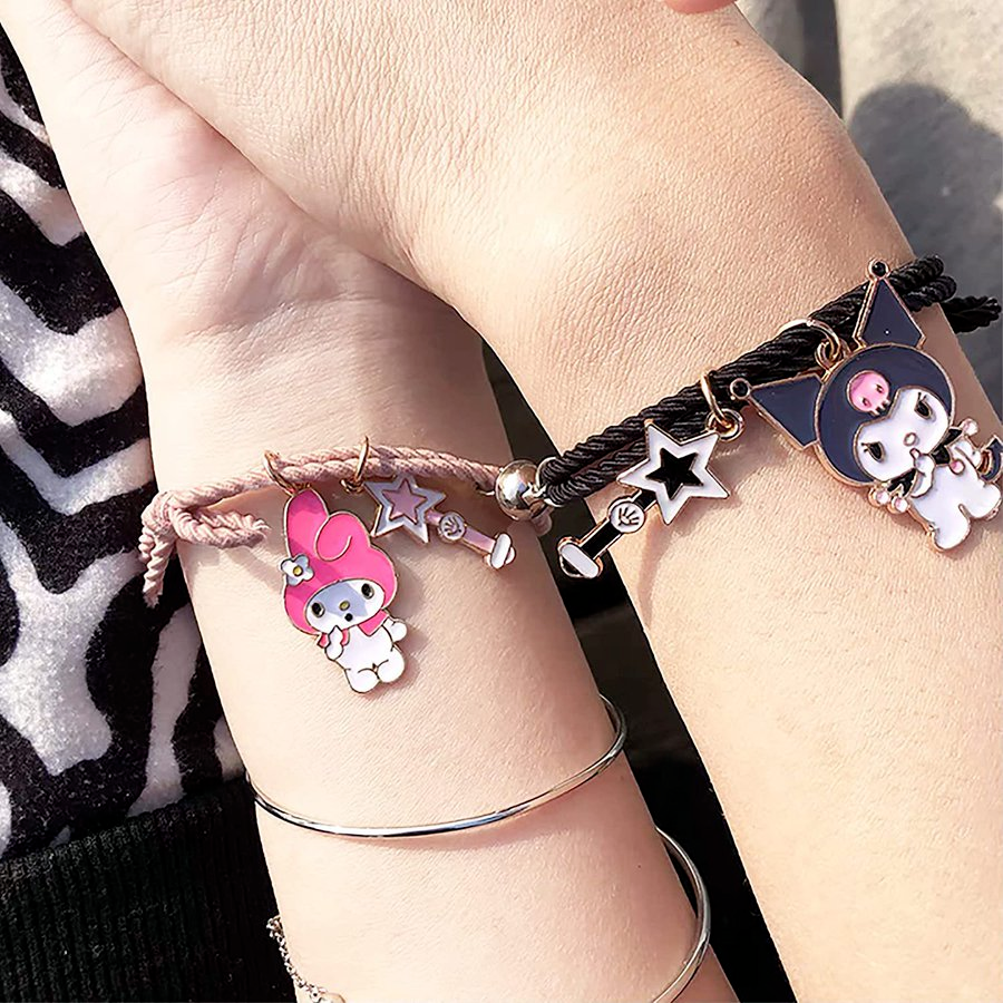 ❤kuromikeさま❤2025年Bracelet❤❤❤❤✨️ Y2K Kuromi & My Melody Best Friends Couples Adjustable