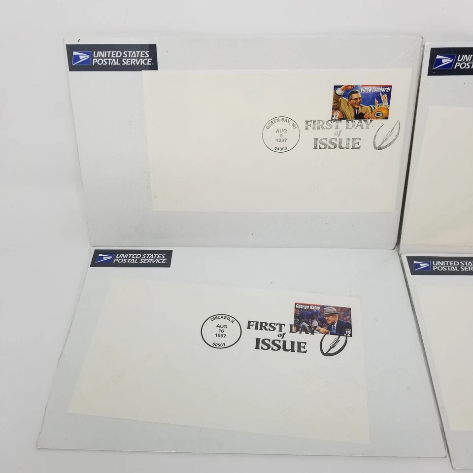 1997 First Day of Issue - Halas Bryant Warner Lombardi - Stamp Envelope USPS NEW - Image 2 of 4