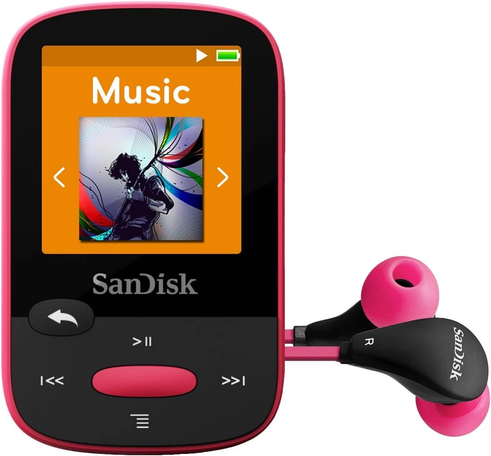 SanDisk Clip Sport 8GB - Pink - KOSHER MP3 Player - No FM Radio - Open box - Image 2 of 4