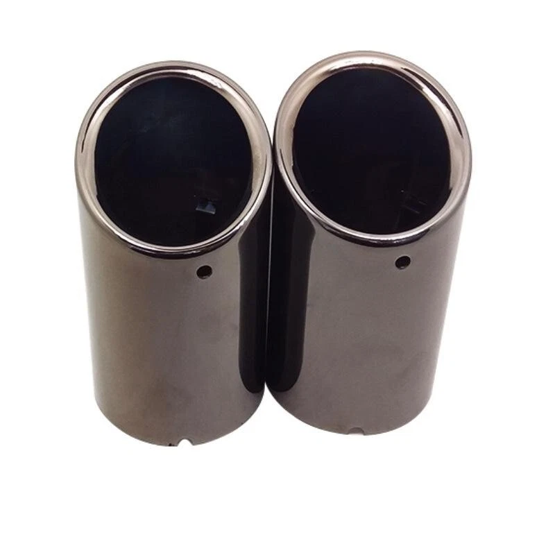 Выхлопная труба глушителя заднего выхлопного наконечника автомобиля для Audi A6 2005-2014 годов выпуска черная из нержавеющей стали 2 шт. - Изображение 4 из 4