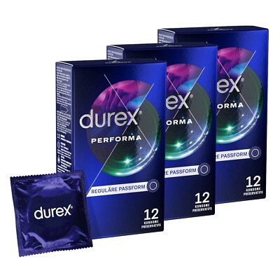 36 Stück Durex Performa Kondome Aktverlängernd länger andauerndes Sexvergnügen