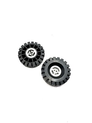 Lego Vintage WHEEL Split Axle Hole 17 x 43 -part 3482c03- BLACK 3634 ...