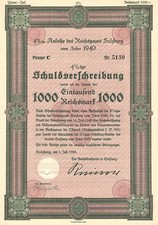 Der Reichstatthalter in Salzburg 1940 - Anleihe des Reichsgaues Salzburg - 1.000