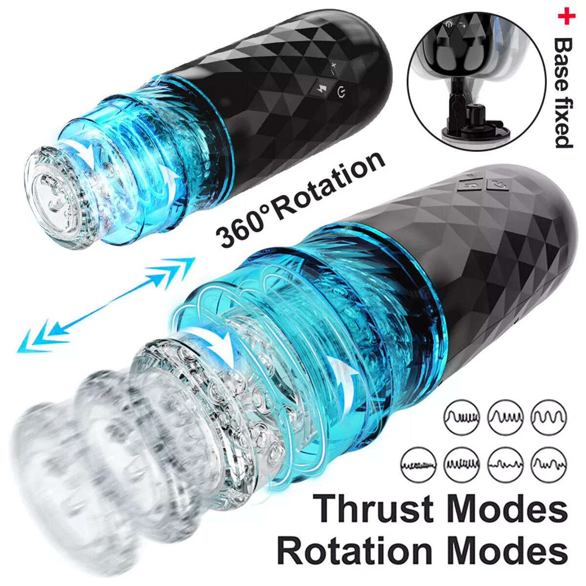 Elektrischer Masturbator Mann Handfrei Cup mit Teleskopfunktion Sex Spielzeug