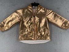 Disney Jacket Girls 4 Gold Full Zip Hooded Embroidered Minnie Mouse