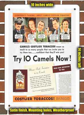 Metal Sign - 1936 Camel Cigarettes- 10x14 inches